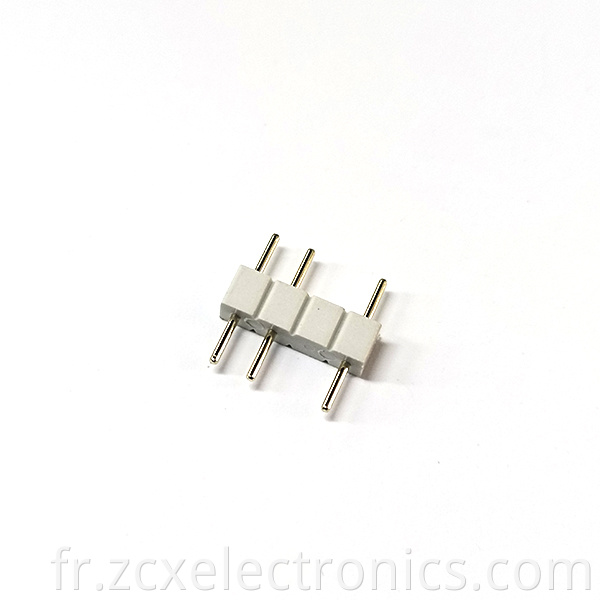 4P White Straight Pin Pin Connector